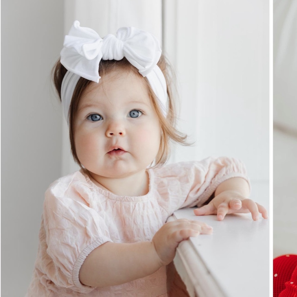 Baby bling white headband - Picture 2 of 4